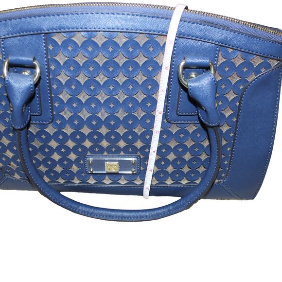 Anne Klein Gold and Navy Large Shoulder Handbag - Picture 6 of 10